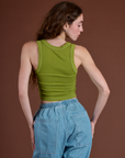Icon Cropped Tank - Green Heart