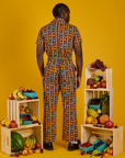 Short Sleeve Jumpsuit - Fruit Fantasy