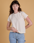 Organic Vintage Tee in Vintage Off White worn by Alex