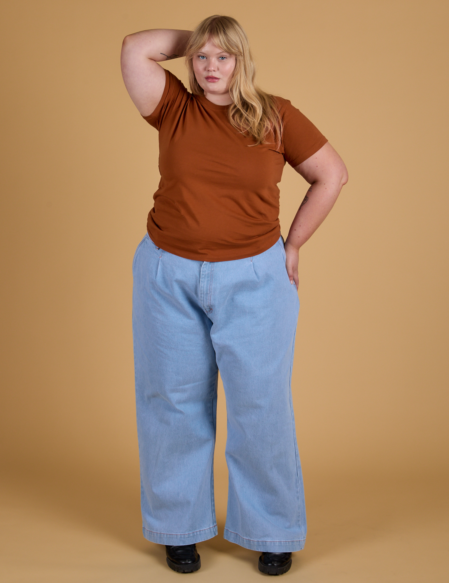 The Organic Vintage Tee - Burnt Terracotta