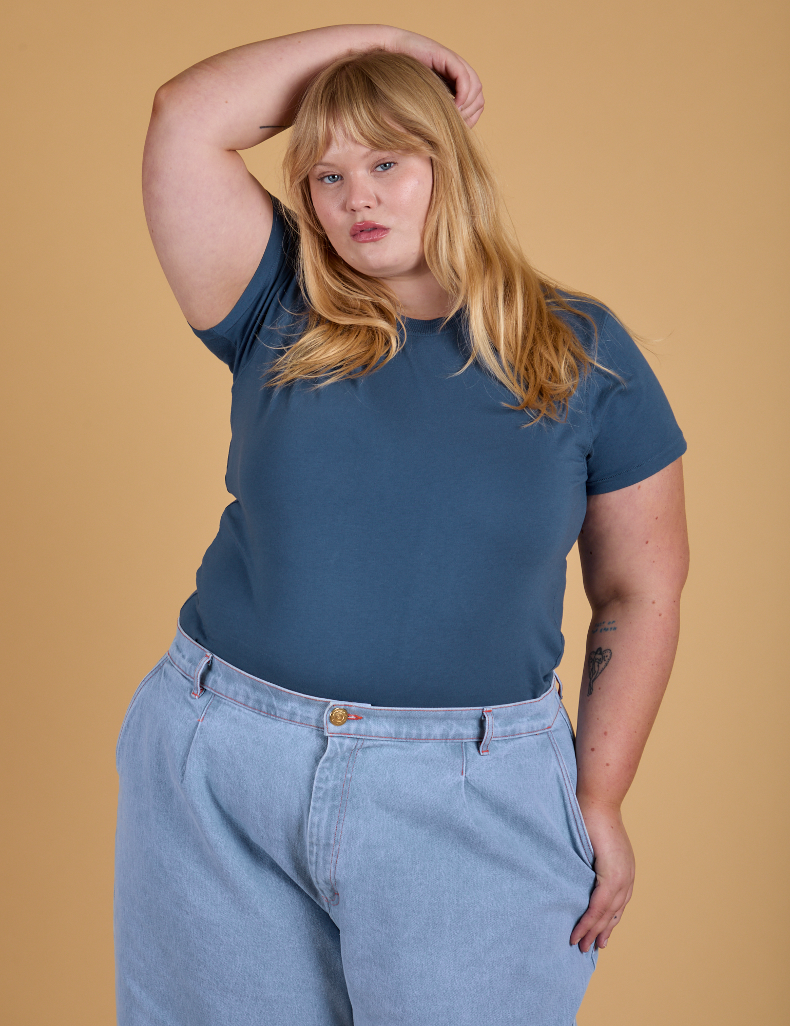 The Organic Vintage Tee - French Blue