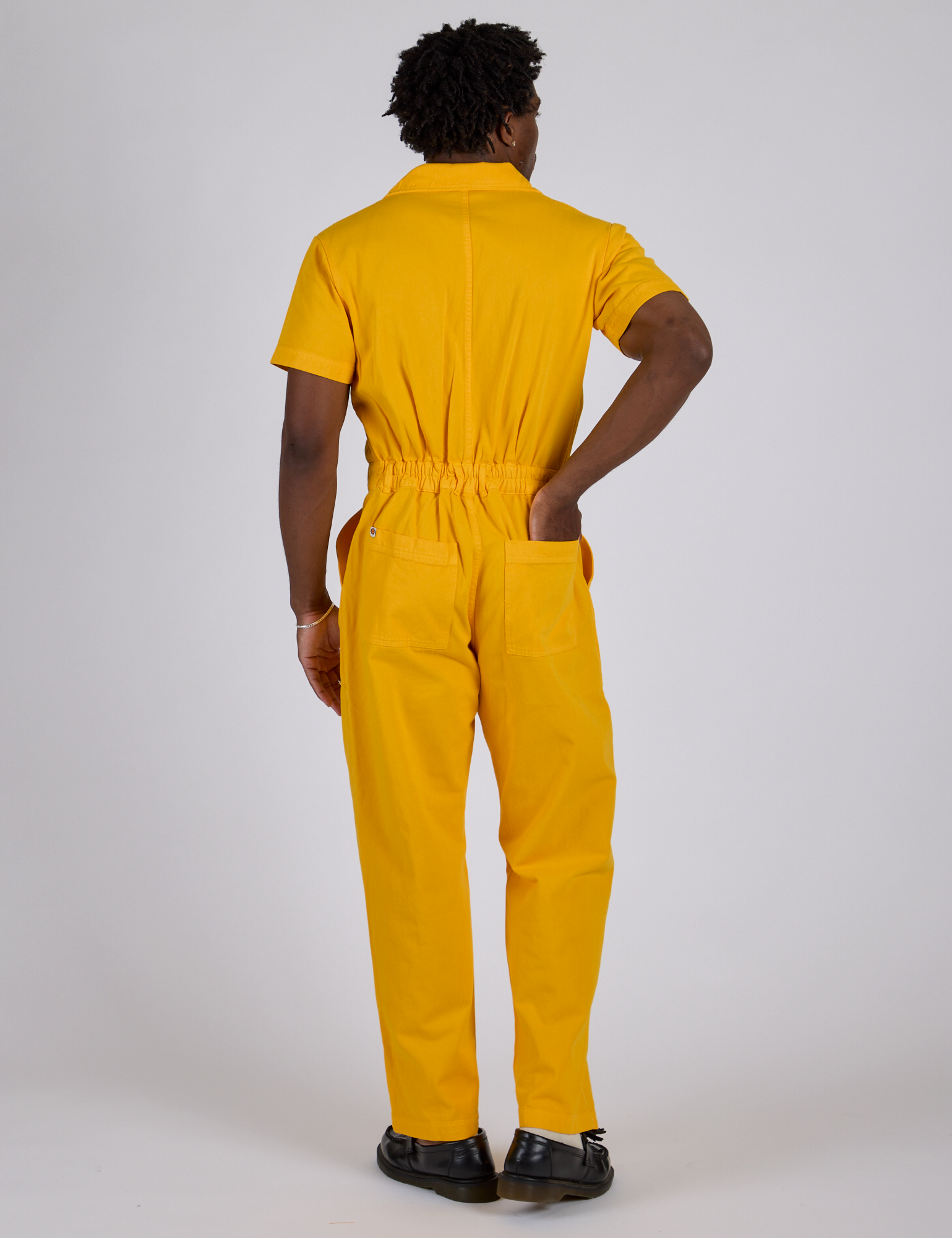 Short Sleeve Jumpsuit - Sunshine Yellow
