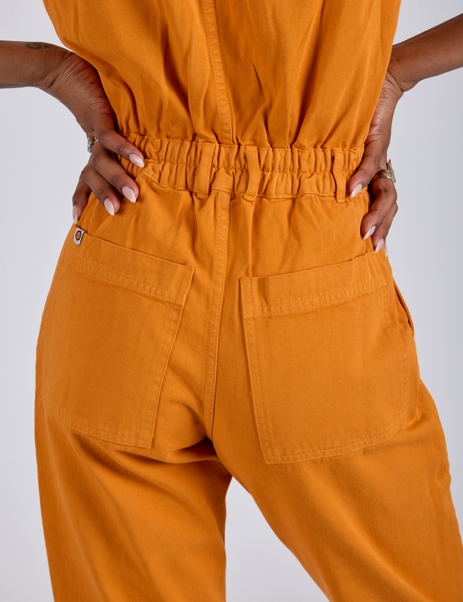 Short Sleeve Jumpsuit - Creamsicle Orange