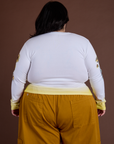 Floral Long Sleeve Baby Tee in Yellow  back view on Sam
