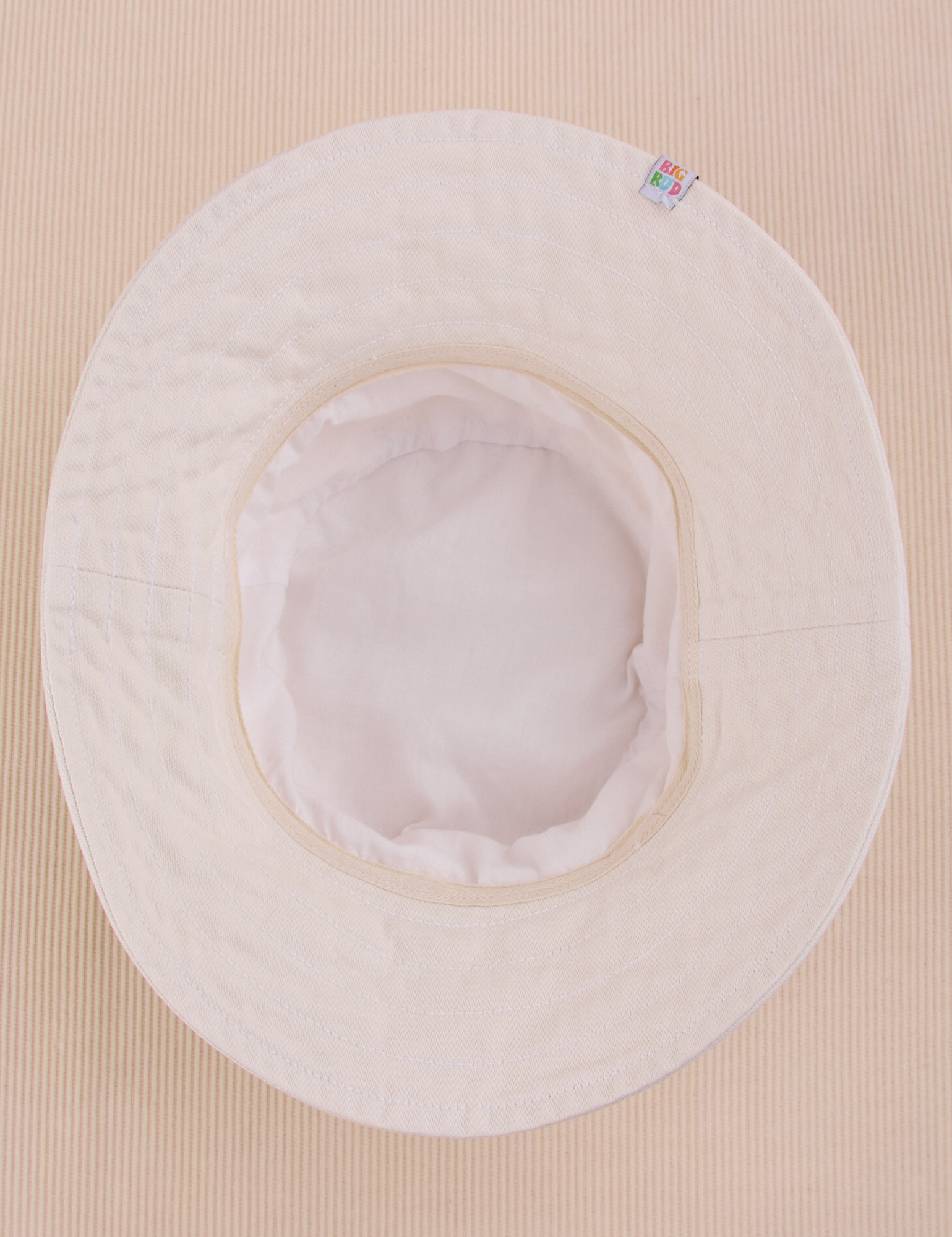 Wide Brim Denim Bucket Hats in Vintage Tee Off-White bottom view