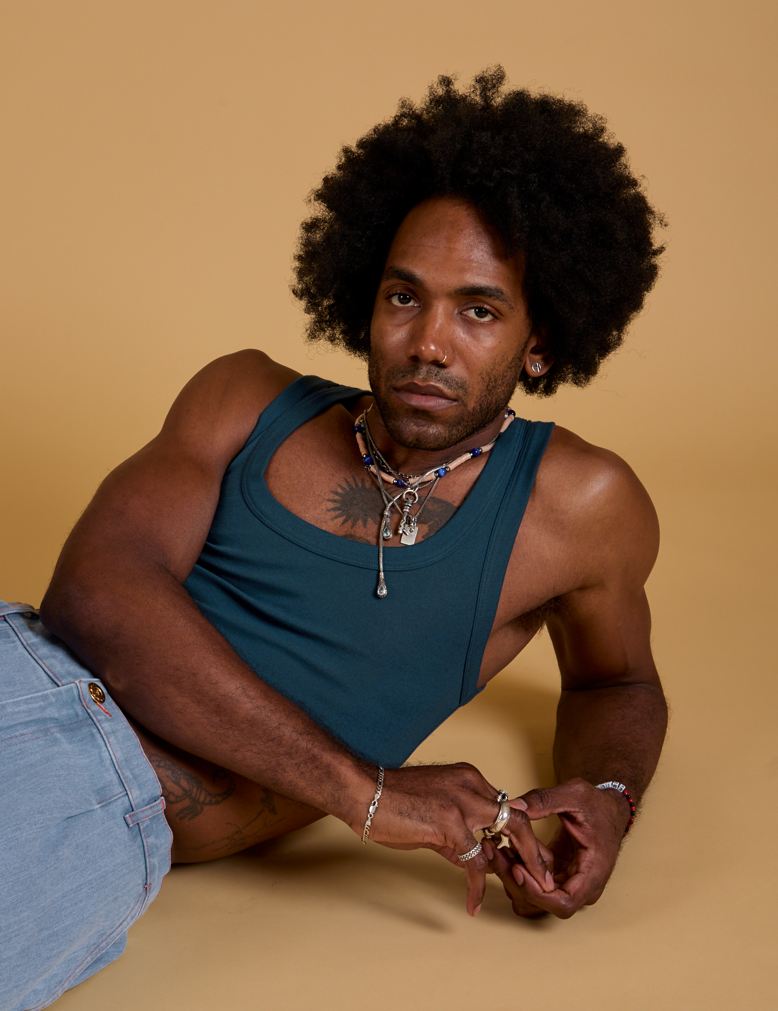 Mini Tank in Lagoon worn by Jerrod
