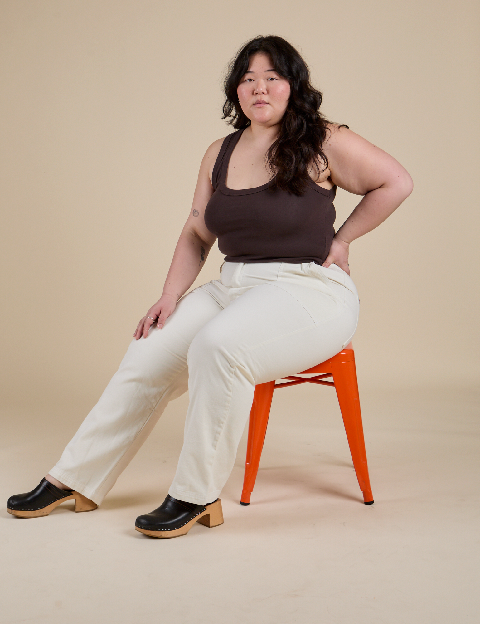 Work Pants - Vintage Tee White