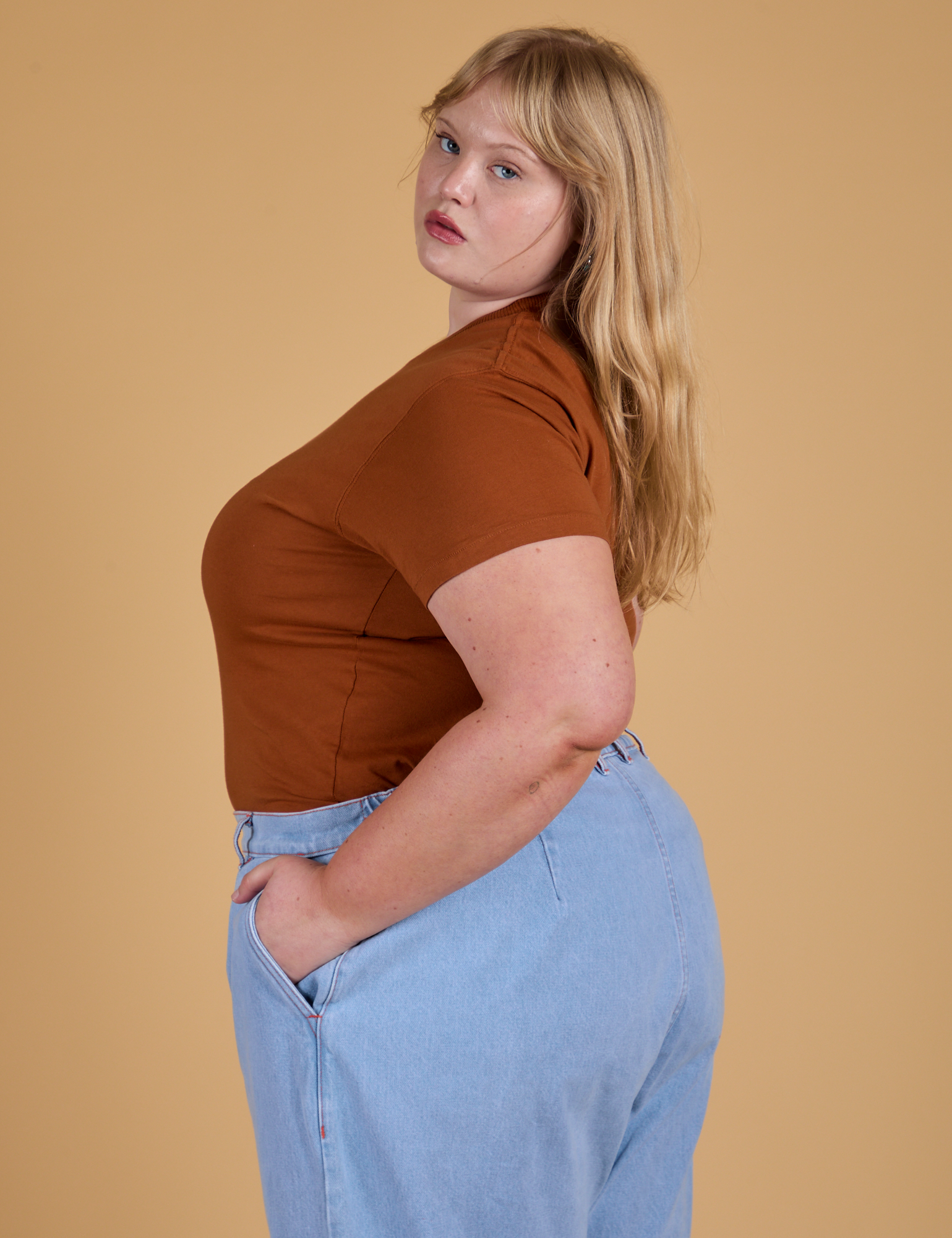 The Organic Vintage Tee - Burnt Terracotta