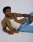 Pantry Button-Up in Desert Brown worn by Isaac