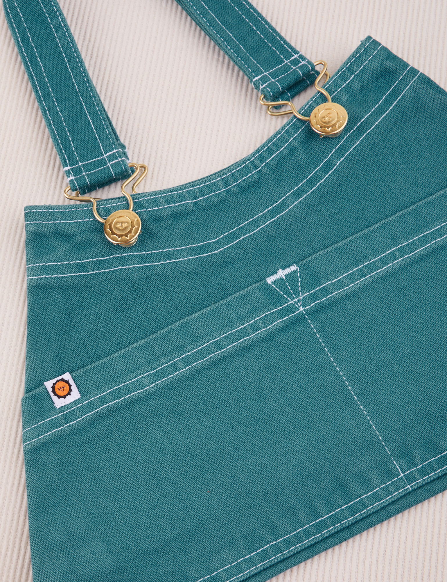 Overall Handbag in Marine Blue laid flat
