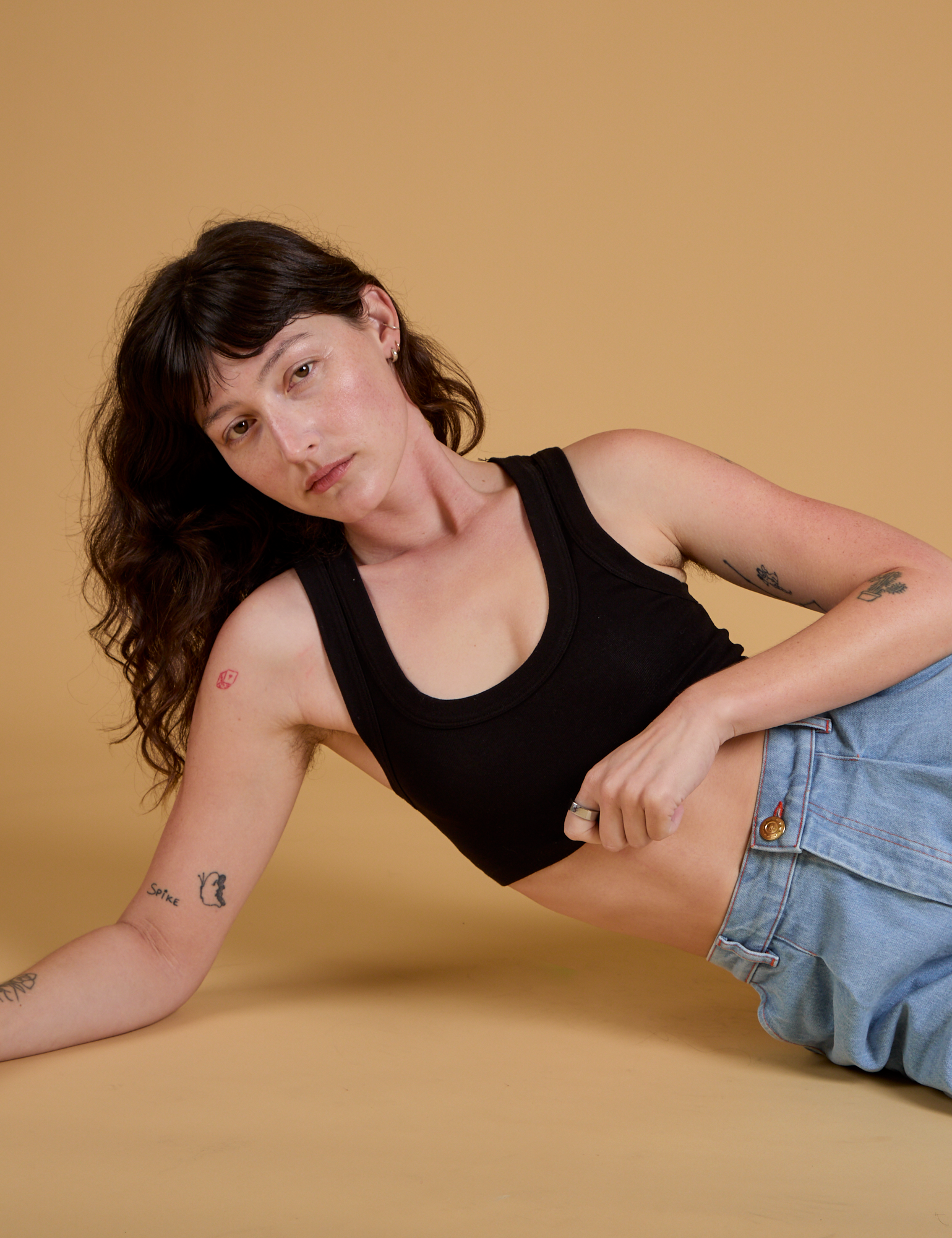 Mini Tank in Basic Black worn by Alex