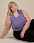 Muscle Tee in Faded Grape worn by Juliet