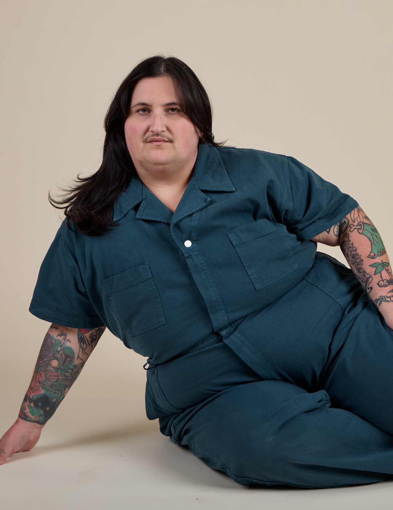 Short Sleeve Jumpsuit - Lagoon