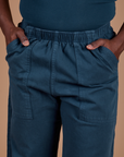 Action Pants in Lagoon front close up on Demi