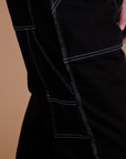 Carpenter Jeans in Black side view pant leg close up