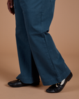 Action Pants in Lagoon pant leg side view close up
