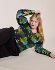 Long Sleeve Baby Tee in Green Pool worn by Juliet