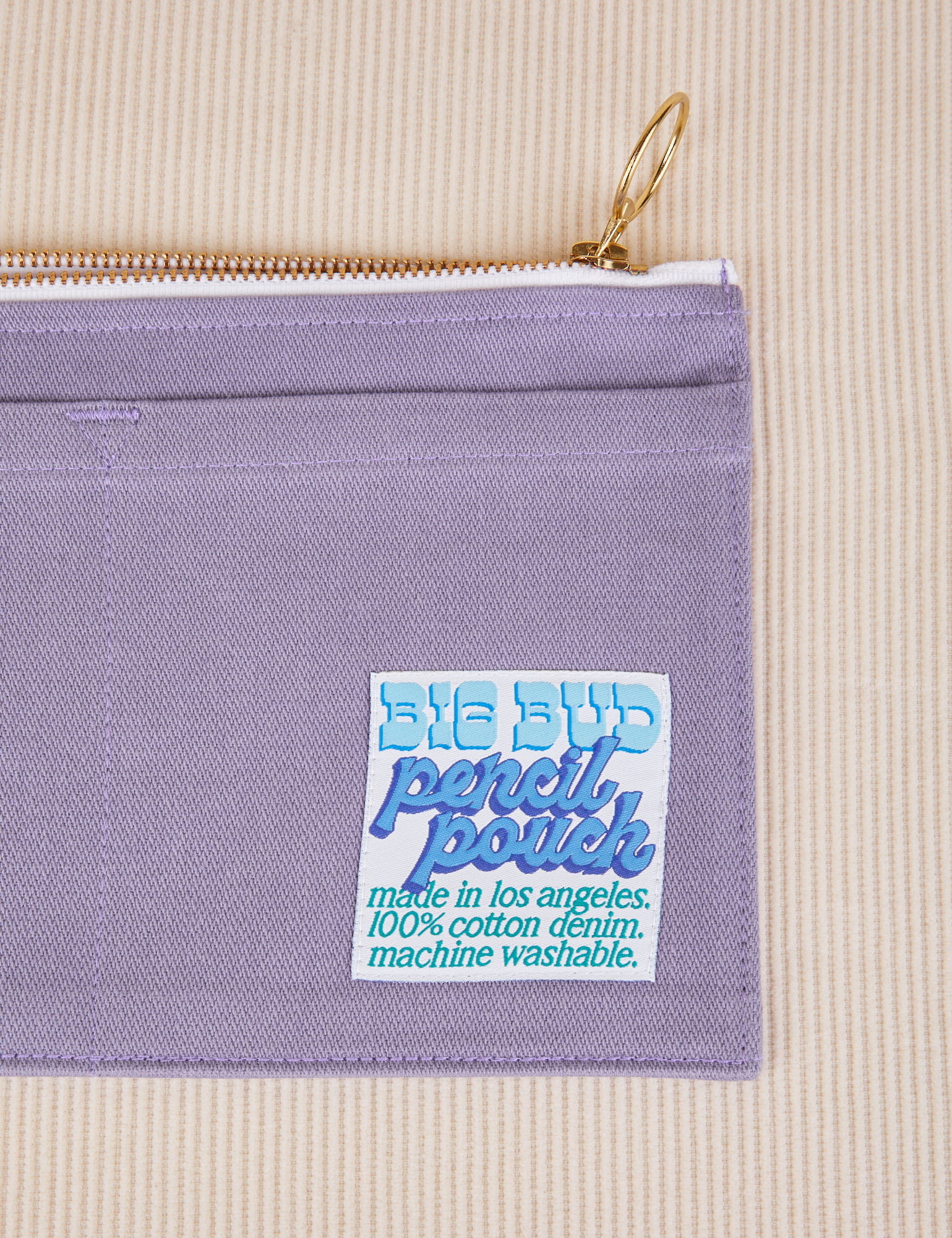 Close up of Pencil Pouch in Faded Grape