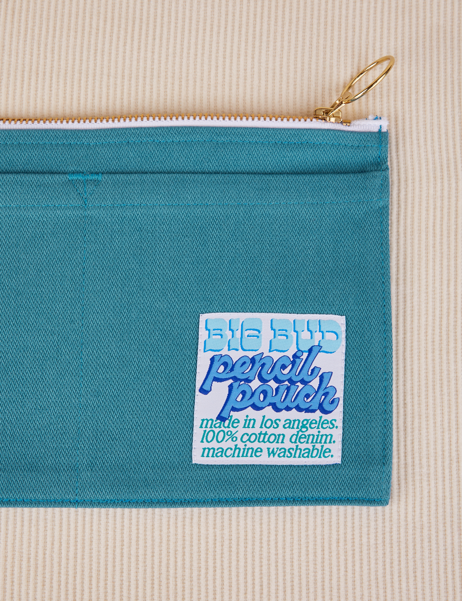 Close up of Pencil Pouch in Marine Blue