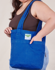 Everyday Tote Bag in Royal Blue on model