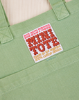 Sage Green Mini Tote Bag close up