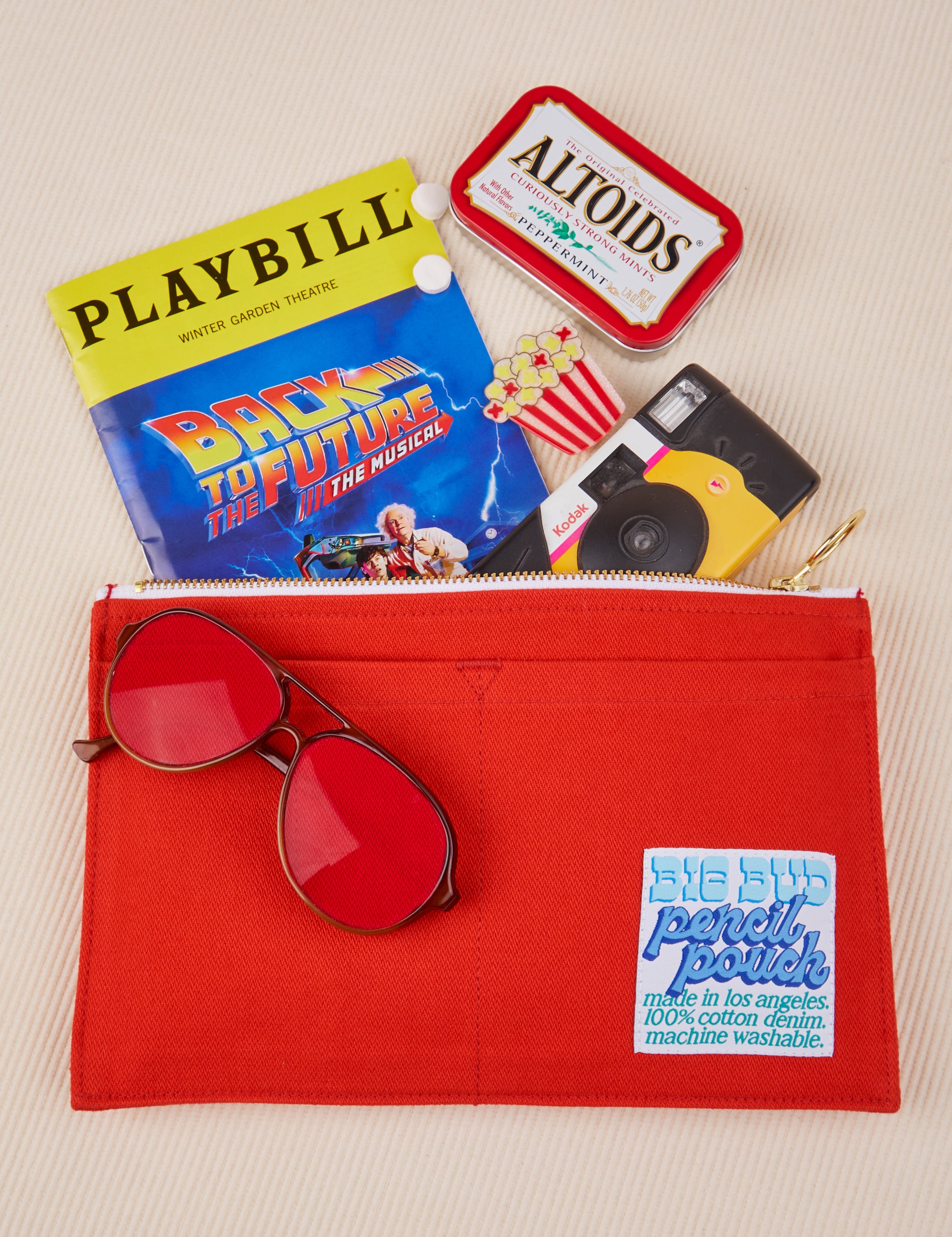 Pencil Pouch in Mustang Red
