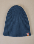 Unfolded Ribbed Beanie in French Blue