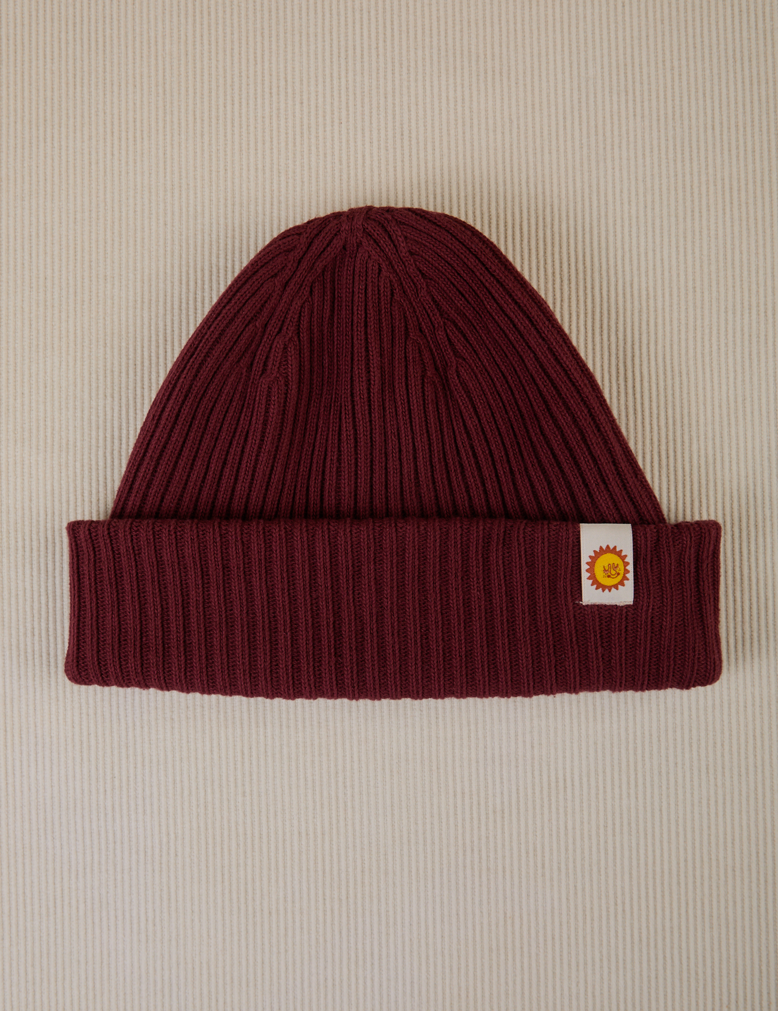 Ribbed Beanie in Red Wine